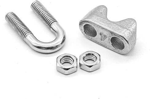 Kyuionty M8 5/16 Inch Stainless Steel Wire Rope Cable Clip Clamp, Wire Rope Clamp U Bolt Saddle Fastener, Pack of 8 in Saudi Arabia