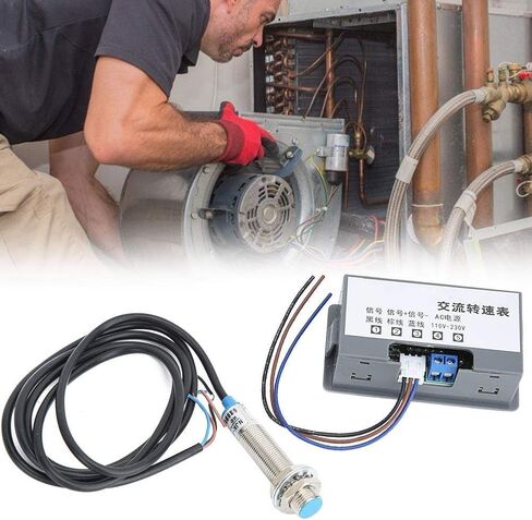 【𝐂𝐡𝐫𝐢𝐬𝐭𝐦𝐚𝐬 𝐆𝐢𝐟𝐭】 مقياس سرعة الدوران الرقمي الشفاف صغير الحجم، مقياس سرعة الدوران LED المحمول، الآلات الصناعية للصناعة in Kuwait