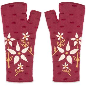 Feelgoodz Fleece Fingerless Artisan Made Cold-Weather Gloves (Primrose, Calyx) in Kuwait