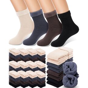 60 Pairs Winter Warm Thermal Socks Bulk Crew Boot Socks Thick Heated for Women Men Cold Weather Hiking in Kuwait