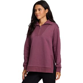 RBX Active Women's Fleece Sweatshirt with Pockets, Blended Cotton Fleece Tunic Pullover Relaxed Fit Cowl Neck Sweater in Kuwait
