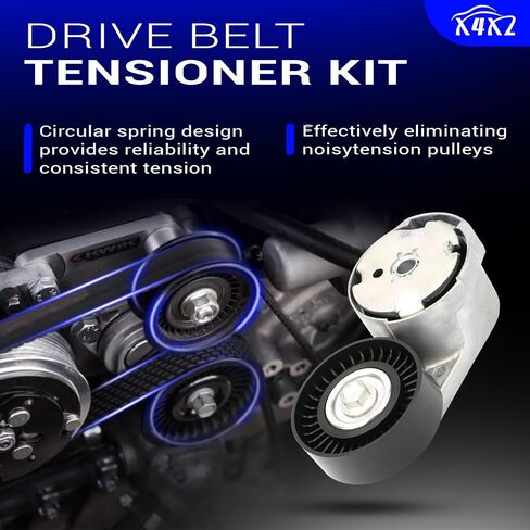 39282 & 38082 Drive Belt Tensioner Pulley with Idler Pulley for 11-19 Dodge Durango Charger Journey Grand Caravan/Ram 1500 2500 3500/Chrysler 200 300 Town & Country/Jeep Grand Cherokee/VW Routan in Saudi Arabia