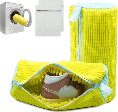 Shoe Washing Bag for Washing Machine – Durable Bags for Washer and Dryer with 2 Shoe Laundry Bags – Reusable Sneaker Bag, Shoes Wash Bag, Cleaning Kit 360° Protects Shoes from Damage -White in Saudi Arabia