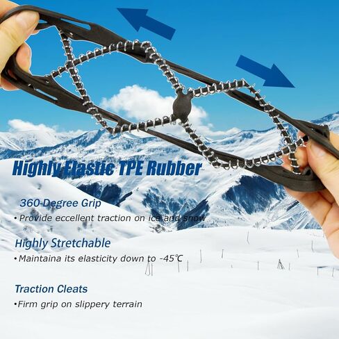Traction Cleats - 360-Degree Grip on Ice Snow Grips Crampons Traction for Shoes and Boots for Walking Climbing Hiking Fishing Outdoor Running in Saudi Arabia