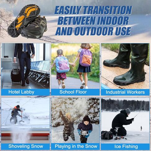 Traction Cleats - 360-Degree Grip on Ice Snow Grips Crampons Traction for Shoes and Boots for Walking Climbing Hiking Fishing Outdoor Running in Saudi Arabia