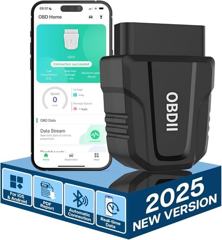 OBD2 Scanner Bluetooth 5.4 by MMOBIEL - Car Scanner for iPhone iOS & Android - Car Diagnostic Tool Wireless [2024 Version] - OBDII/EOBD Check Engine Light - Car Code Reader - Reset/Clear Error Code in Saudi Arabia