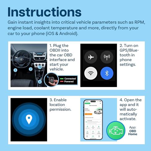 OBD2 Scanner Bluetooth 5.4 by MMOBIEL - Car Scanner for iPhone iOS & Android - Car Diagnostic Tool Wireless [2024 Version] - OBDII/EOBD Check Engine Light - Car Code Reader - Reset/Clear Error Code in Saudi Arabia
