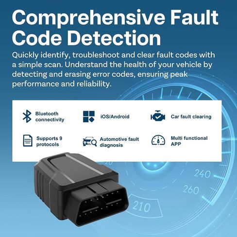 OBD2 Scanner Bluetooth 5.4 by MMOBIEL - Car Scanner for iPhone iOS & Android - Car Diagnostic Tool Wireless [2024 Version] - OBDII/EOBD Check Engine Light - Car Code Reader - Reset/Clear Error Code in Saudi Arabia