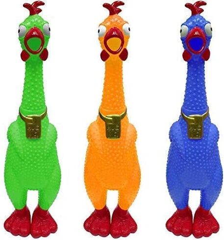 Animolds عناق لي عملاق الدجاج- تخفيف الضغوط الضخمة الصراخ لعبة الدجاج | يصرخ حتى 45 ثانية- هفوة الجدة ولعب مزحة | هدايا ألعاب مضحكة لعيد الميلاد لتخزين الحشوات للأطفال البالغين in Kuwait