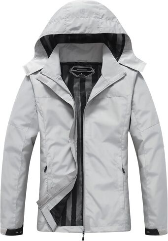 Women's Waterproof Rain Jacket Hooded Lightweight Rainoats Outdoor Hiking Jacket Travel Windbreaker in Saudi Arabia