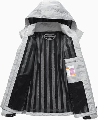 Women's Waterproof Rain Jacket Hooded Lightweight Rainoats Outdoor Hiking Jacket Travel Windbreaker in Saudi Arabia