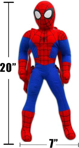 Marvel Spiderman Plush Backpack and Tote Bag Set - Bundle with 20" Plush Doll with Carrying Straps, Tote Bag, Stickers, and More | Spiderman Gifts in Saudi Arabia