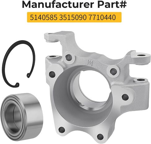 M MATI Left Hand Mach Wheel Bearing Carrier & Bearing/Ring Clip for Polaris RZR Turbo XP 4 2017-2021 5140585 3515090 7710440 in Saudi Arabia