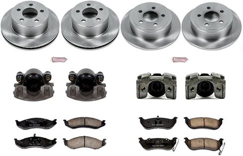 Power Stop KCOE2154 Autospecialty OE Replacement Brake Kit with Calipers For 2003 2004 2005 2006 Jeep Wrangler [Models with Rear Disc] in Saudi Arabia