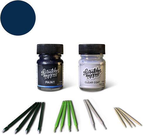 طقم الطلاء ScratchesHappen Exact-Match Touch Up - أزرق منتصف الليل المعدني (37W/39C/F8/56) لبورشه - أساسي (طلاء + طبقة شفافة) in Saudi Arabia