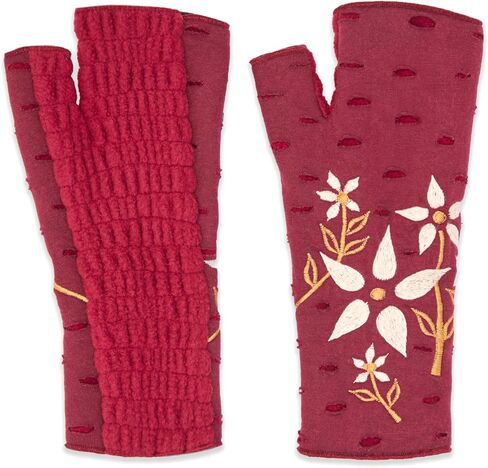 قفازات Feelgoodz الصوفية بدون أصابع مصنوعة يدويًا للطقس البارد (زهرة الربيع، الكأس) in Kuwait