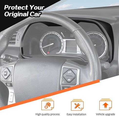 غطاء لوحة أجهزة لوحة القيادة JeCar إطار الكسوة الملحقات الداخلية لسيارة Toyota 4Runner 2010-2020 (أحمر) in Saudi Arabia