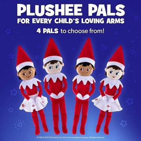 Elf on The Shelf: مجموعة Christmas Plushee Pals ذات البشرة الداكنة للأولاد والبنات ذات العيون البنية in Kuwait