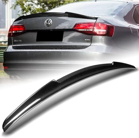 Q1-Tech، جناح سبويلر من ألياف الكربون الحقيقية على شكل حرف V متوافق مع 2011 - 2018 Volkswagen Jetta MK6 / MK6.5 سيدان فقط، 2012 2013 2014 2015 2016 2017 2-SPC-7109-CF in Saudi Arabia
