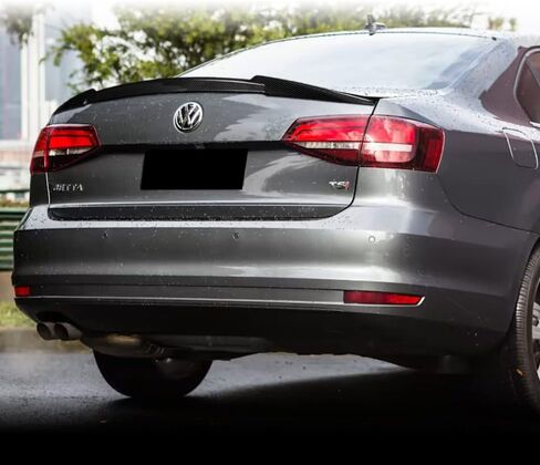 Q1-Tech، جناح سبويلر من ألياف الكربون الحقيقية على شكل حرف V متوافق مع 2011 - 2018 Volkswagen Jetta MK6 / MK6.5 سيدان فقط، 2012 2013 2014 2015 2016 2017 2-SPC-7109-CF in Saudi Arabia