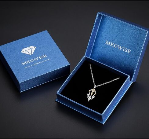 Trident Necklace 925 Sterling Silver Celtic Pendant Necklace Irish Celtic Knot Necklace Ancient Greece Amulet Necklace Jewelry Gifts for Men Women in Kuwait