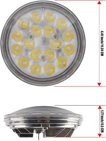 LED PAR36 90W مصباح هبوط الطائرات من فئة الطيران / ضوء القارب LED / الجرار، 7200 لومن (شعاع الفيضانات - قطعتان) in Kuwait
