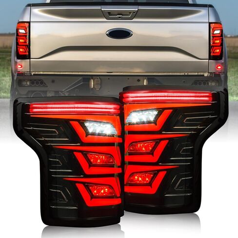 LED Tail Lights for Ford F150 2015-2019 XL XLT Lariat King Ranch Platinum Limited Raptor F-150 Taillights Assembly Rear Lamp with Red Turn Signal Animation(Blind Spot is Not Supported) in Saudi Arabia