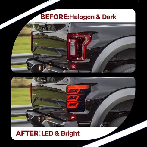 LED Tail Lights for Ford F150 2015-2019 XL XLT Lariat King Ranch Platinum Limited Raptor F-150 Taillights Assembly Rear Lamp with Red Turn Signal Animation(Blind Spot is Not Supported) in Saudi Arabia