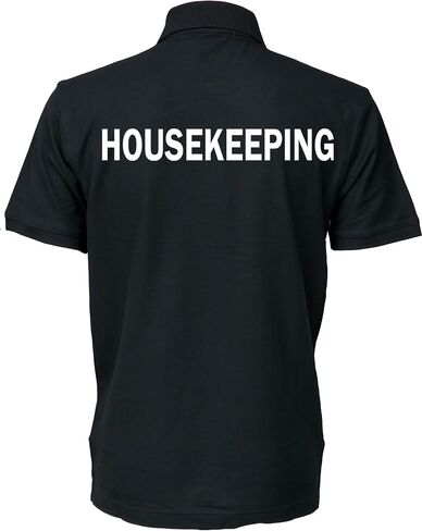 Smart People Clothing Housekeeping Easy Care Polo Shirt with Screen Print Letters, Employee Polo, Staff Shirt. in Saudi Arabia