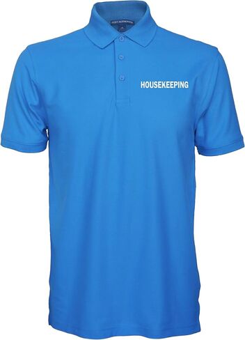 Smart People Clothing Housekeeping Easy Care Polo Shirt with Screen Print Letters, Employee Polo, Staff Shirt. in Saudi Arabia