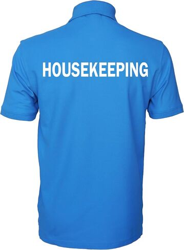 Smart People Clothing Housekeeping Easy Care Polo Shirt with Screen Print Letters, Employee Polo, Staff Shirt. in Saudi Arabia