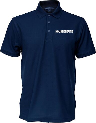 Smart People Clothing Housekeeping Easy Care Polo Shirt with Screen Print Letters, Employee Polo, Staff Shirt. in Saudi Arabia
