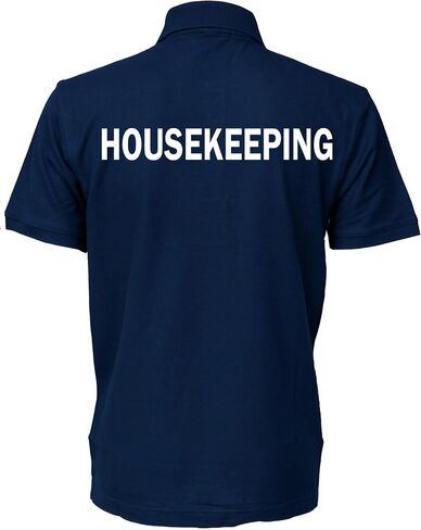 Smart People Clothing Housekeeping Easy Care Polo Shirt with Screen Print Letters, Employee Polo, Staff Shirt. in Saudi Arabia