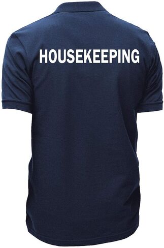Smart People Clothing Housekeeping Easy Care Polo Shirt with Screen Print Letters, Employee Polo, Staff Shirt. in Saudi Arabia