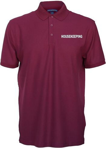 Smart People Clothing Housekeeping Easy Care Polo Shirt with Screen Print Letters, Employee Polo, Staff Shirt. in Saudi Arabia