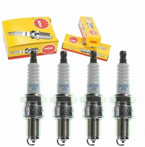 4 pc NGK Standard Spark Plugs Compatible with Mitsubishi Mighty Max 2.0L 2.4L 2.6L L4 1983-1996 in Saudi Arabia