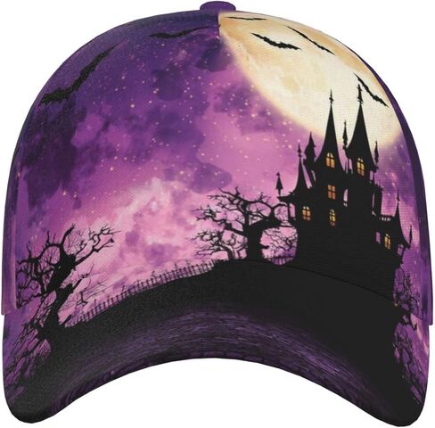 Cute Halloween Funny Pumpkin Bat Adjustable Baseball Cap Golf Hat Caps for Men Women in Saudi Arabia