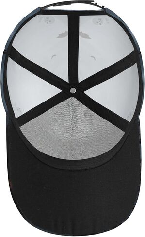 Cute Halloween Funny Pumpkin Bat Adjustable Baseball Cap Golf Hat Caps for Men Women in Saudi Arabia