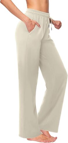 Womens Wide Leg Pants with Pockets High Waist Drawstring Loose Sweatpants Casual Travel Business Dress Pants Trousers in Saudi Arabia