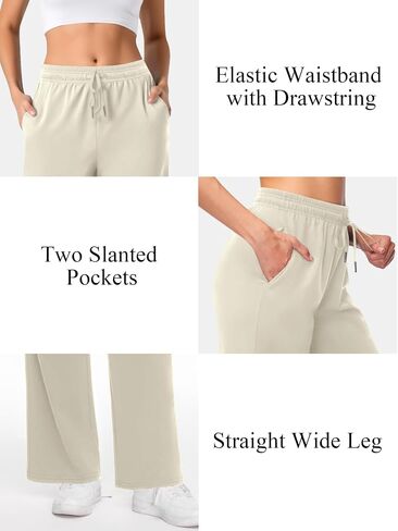 Womens Wide Leg Pants with Pockets High Waist Drawstring Loose Sweatpants Casual Travel Business Dress Pants Trousers in Saudi Arabia