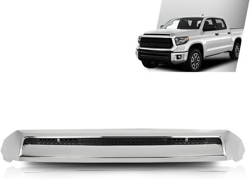 G-PLUS غطاء محرك السيارة المنتفخ متوافق مع Toyota Tundra 2014-2021 غطاء الشبكة الأمامية العلوية مغرفة الكروم TO1231102 76180-0C030 in Saudi Arabia