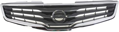 Garage-Pro Grille Compatible with 2010-2012 Nissan Sentra Chrome Shell/Painted Dark Gray Insert Base/S/SL Models in Saudi Arabia
