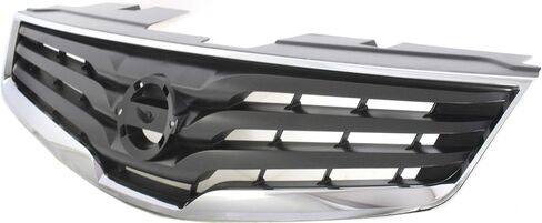 Garage-Pro Grille Compatible with 2010-2012 Nissan Sentra Chrome Shell/Painted Dark Gray Insert Base/S/SL Models in Saudi Arabia