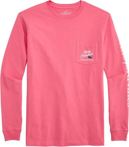 تي شيرت رجالي من Vineyard Vines بأكمام طويلة للجيب على شكل شاحنة وشجرة in Saudi Arabia