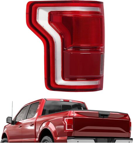 HECASA Right LED Tail Light Compatible with 2015-2017 Ford F-150 F150 Replacement for FO2801259 Rear Taillight Brake Lamp w/LED Tube Red Lens Passenger Side in Saudi Arabia