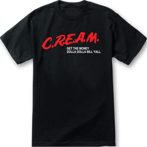 Wu Cream T Shirt Dolla Dolla Bill Y'all Retro 90s Hip Hop in Kuwait