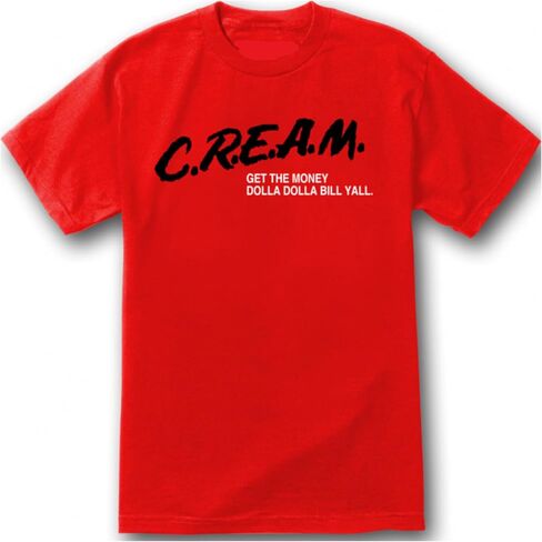 Wu Cream T Shirt Dolla Dolla Bill Y'all Retro 90s Hip Hop in Kuwait