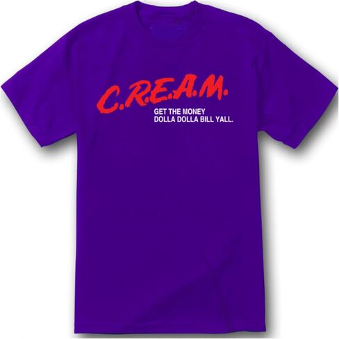 Wu Cream T Shirt Dolla Dolla Bill Y'all Retro 90s Hip Hop in Kuwait