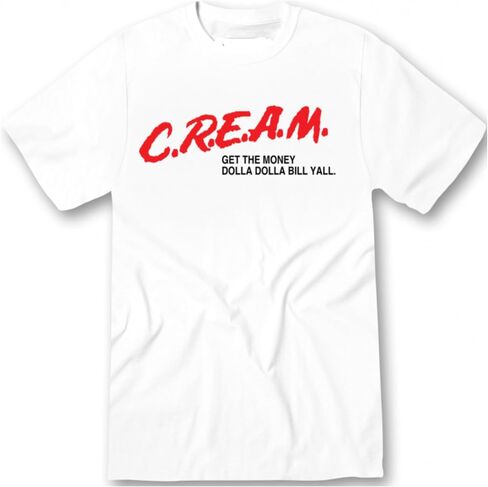 Wu Cream T Shirt Dolla Dolla Bill Y'all Retro 90s Hip Hop in Kuwait