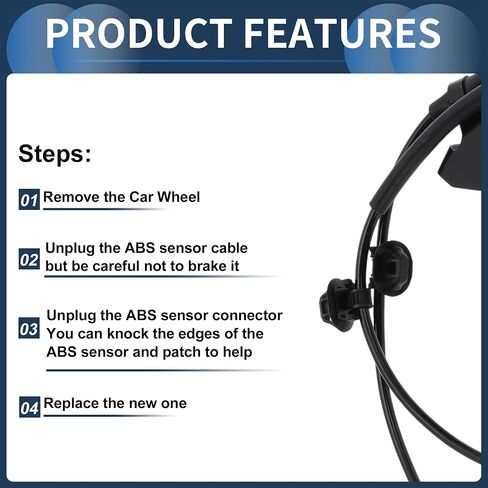 Front Left ABS Wheel Speed Sensor for Toyota Corolla IM 2017-2018 for Scion TC 2011-2016 ABS Sensor Anti-lock Braking System Sensor No.8954312080 in Saudi Arabia